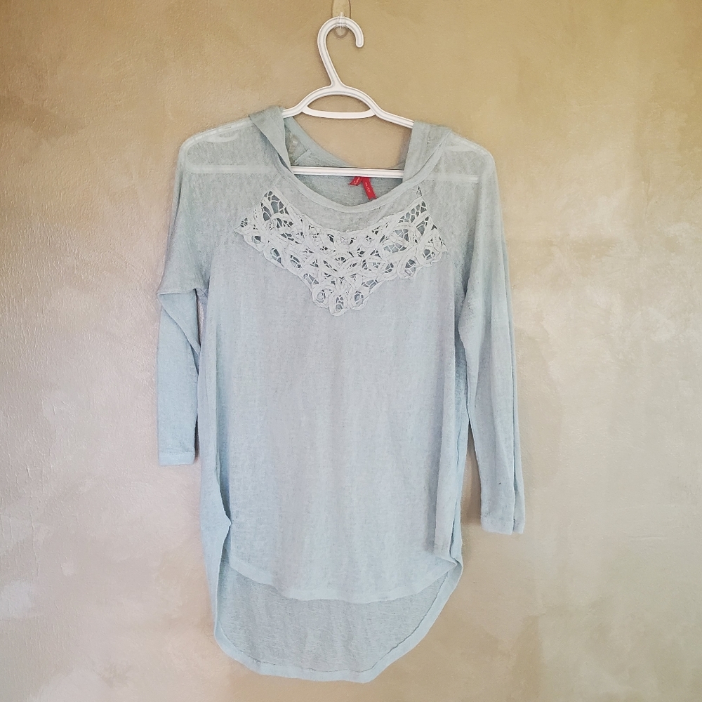 Final sale Red camel womens hooded blouse